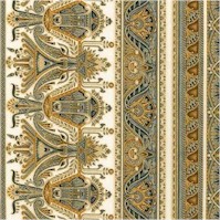 Valley of the Kings 2 - Elegant Gilded Egyptian Vertical Stripe in Earth Tones