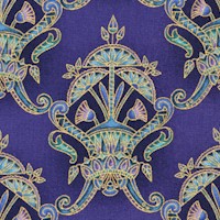 Valley of the Kings 2 - Gilded Egyptian Motifs on Royal Blue