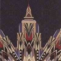 Gotham - Empire State Building Art Deco Panel - SOLD BY FULL PANEL ONLY