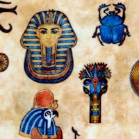 Pharoah - Egyptian Allover on Parchment