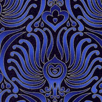 Plume - Elegant Gilded Art Deco Design in Blue on Black