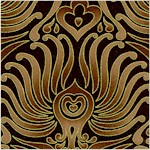 Plume - Elegant Gilded Art Deco Design on Chocolate Brown