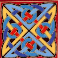 Celtic Illuminations - Gilded Celtic Motifs in Squares #1