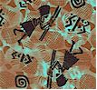 Kenta - Tribal Figures on Texture Background