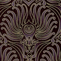 Plume - Elegant Gilded Art Deco Design in Gray on Black