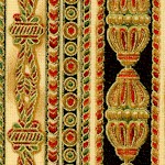 Passage to India - Gilded Ornate Vertical Stripe