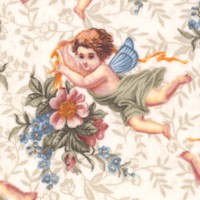 Walk by Faith - Sweet Cherubs and Flowers by Christine Adolf