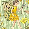 Sunshine Fairies with Glitter by Cicely Mary Barker - LTD. YARDAGE AVAILABLE IN 2 PIECES