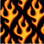 Super Speedway - Hot Flames on Black - LTD. YARDAGE AVAILABLE