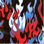 Headgear - Dancing Flames in Red  White and Blue