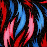 Headgear - Flame Swirls in Red and Blue 