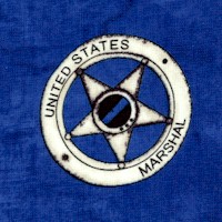 Thin Blue Line - Law Enforcement Badges on Blue