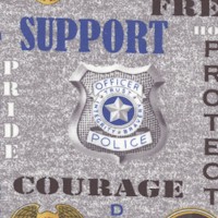 Police Department - Badges and Phrases on Heather Gray