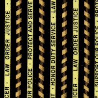 Protect and Serve - Crime Scene Tape Vertical Stripe