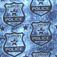 Protect and Serve - Support Our Police Badges on Blue