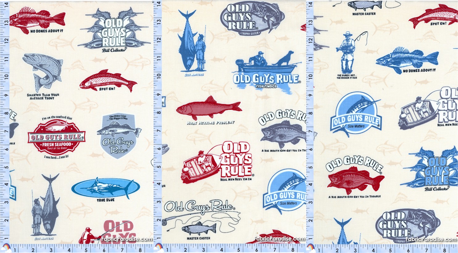 Old Guys Rule® - Brand Logos and Fishing Phrases, Fish & Sea Life