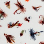 Tight Lines - Tossed Fishing Flies on Eggshell