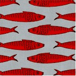 Fishline - Fish on Gray by Kristen Berger