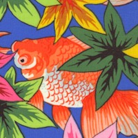 Temple Garden - Goldfish and Maple by Snow Leopard Designs