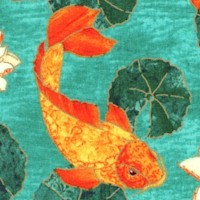 Artisan Spirit - Koi Pond - Elegant Gilded Koi and Water Lilies 