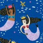 Hello Lucky - International Mermaids on Blue