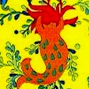 Splash! Funky Seahorses and Mermaids on Yellow