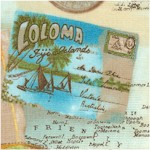 Tropical Dreams - Vintage Maps  Postcards and Fish by Kathleen Francour