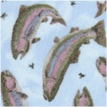 Open Sky - Tossed Trout on Sky Blue- LTD. YARDAGE AVAILABLE
