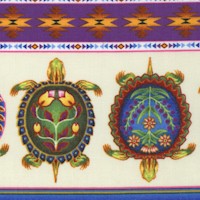 Indigenous Turtles - Exquisite Southwestern Design Turtle Stripe by David Martin