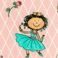 Snuggle FLANNEL - Adorable Ballerinas on Pink FLANNEL - SALE! (MINIMUM PURCHASE 1 YARD)