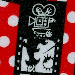Betty Boop Film Strips on Polka Dots FLANNEL - 42-43 inches wide - LTD. YARDAGE AVAILABLE 