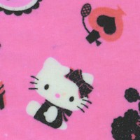 Hello Kitty - Ma Cherri on Pink FLANNEL - 43 Inches wide