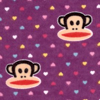 Julius & Mini Hearts on FLANNEL by Paul Frank