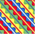 Colorful Diagonal Zigzag Stripe on FLANNEL by Jenny Foltz and Toni Kay