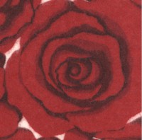 Rich Red Roses on FLANNEL by Nick & Nora