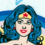 Wonder Woman on Ivory FLANNEL