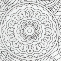 Masquerade 4 - Black and White Line Art Floral