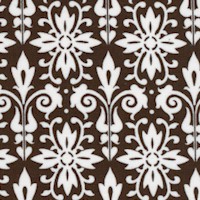 Black Tie Boogie - Fleur de Lis Floral in Black and White by Sandy Lyman Vough