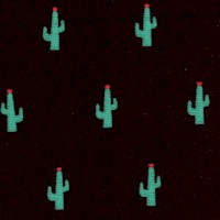 Sevenberry: Mini Prints - Cactus on Black