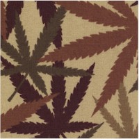 Herb - Camo Cannabis Leaves on Beige