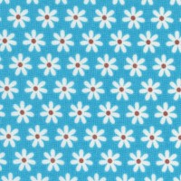 Feeling Groovy - Small Scale Daisies on Turquoise