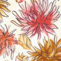 Dahlia Dreams - Tossed Watercolor Floral on Ivory