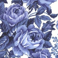 Monticello - Elegant Floral in Blue and White