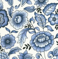 Blue - Classic Blue and Ivory Floral