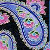 Gilded Royal Windsor Floral Paisley Stripe Coordinate on Black by Carol Doak