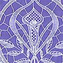 Lillies and Lace - Faux Emboidered Lace Double Border on Lavender