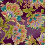 Taj Mahal Style - Gilded Floral on Plum Background