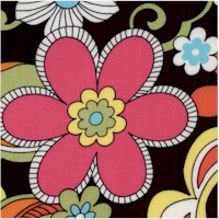 Feeling Groovy - Colorful Retro Floral on Black