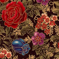 Florentine 3 - Gilded Floral in Jewel Tones by Peggy Toole