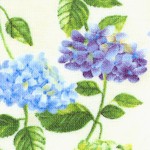 Hydrangeas - Tossed Flowers on Green